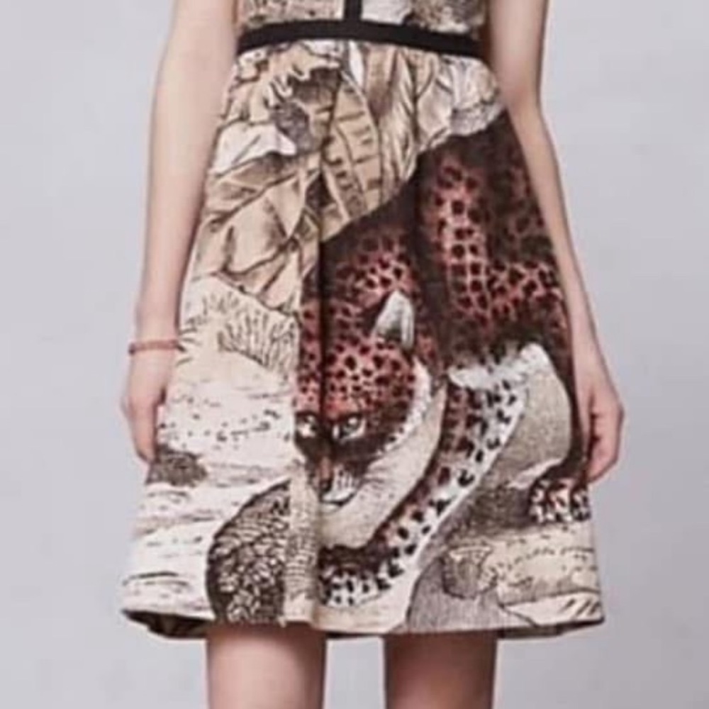 RARE Anthropologie Leifsdottir Leopard Dress